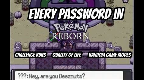 password pokemon reborn